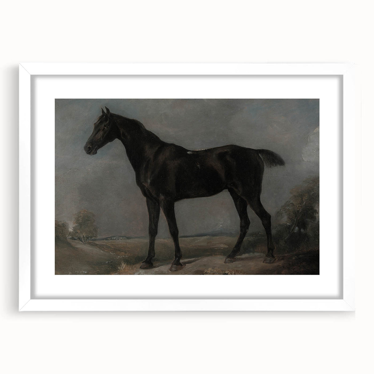 Moody Art Prints - Dark Horse Portrait for Timeless Wall Decor