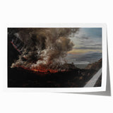 Moody Art Prints - Volcanic Landscape for Dramatic Dark Wall Decor