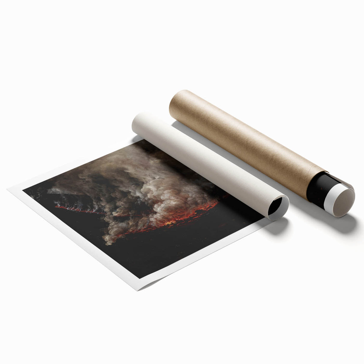 Moody Art Prints - Volcanic Landscape for Dramatic Dark Wall Decor