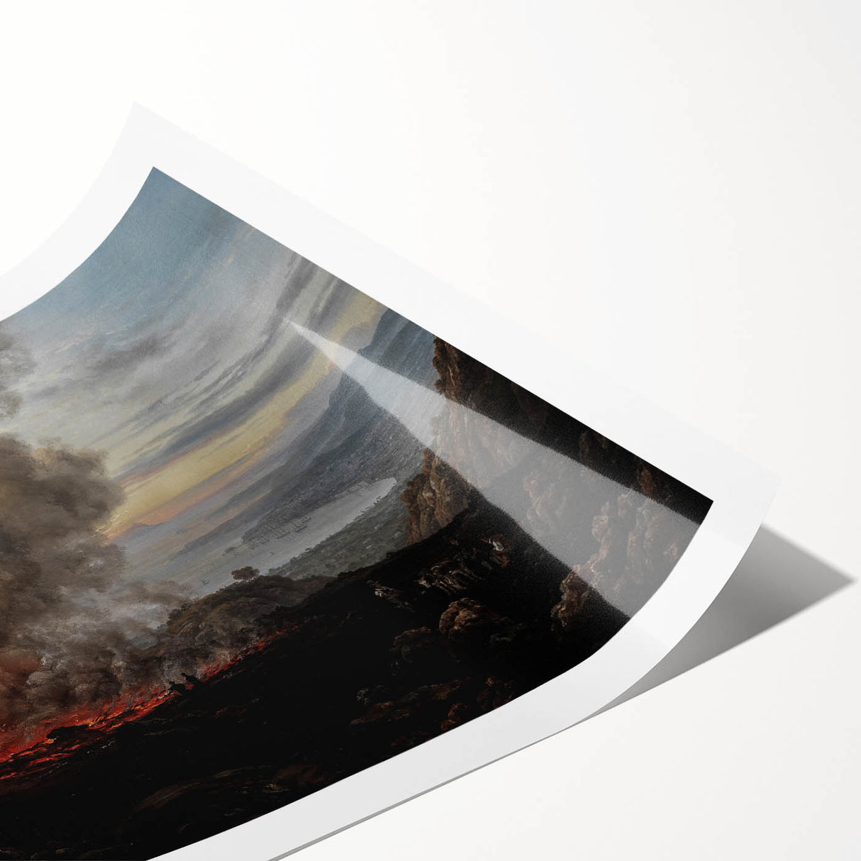 Moody Art Prints - Volcanic Landscape for Dramatic Dark Wall Decor