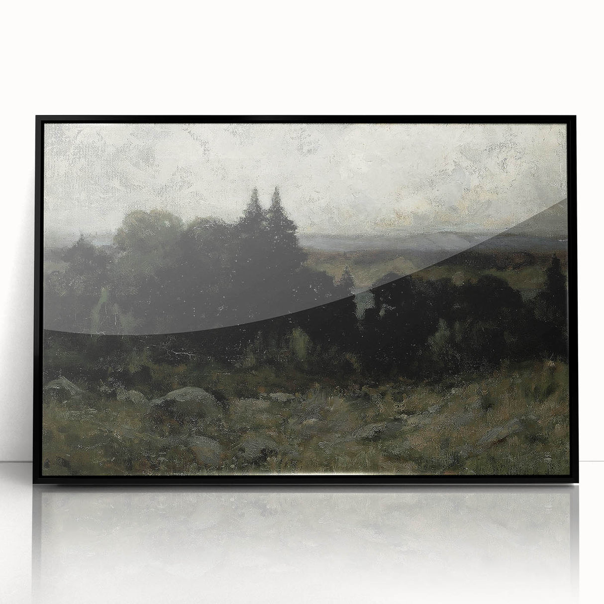 Dark Moody Wall Art - Misty Forest Landscape - Moody Art Prints