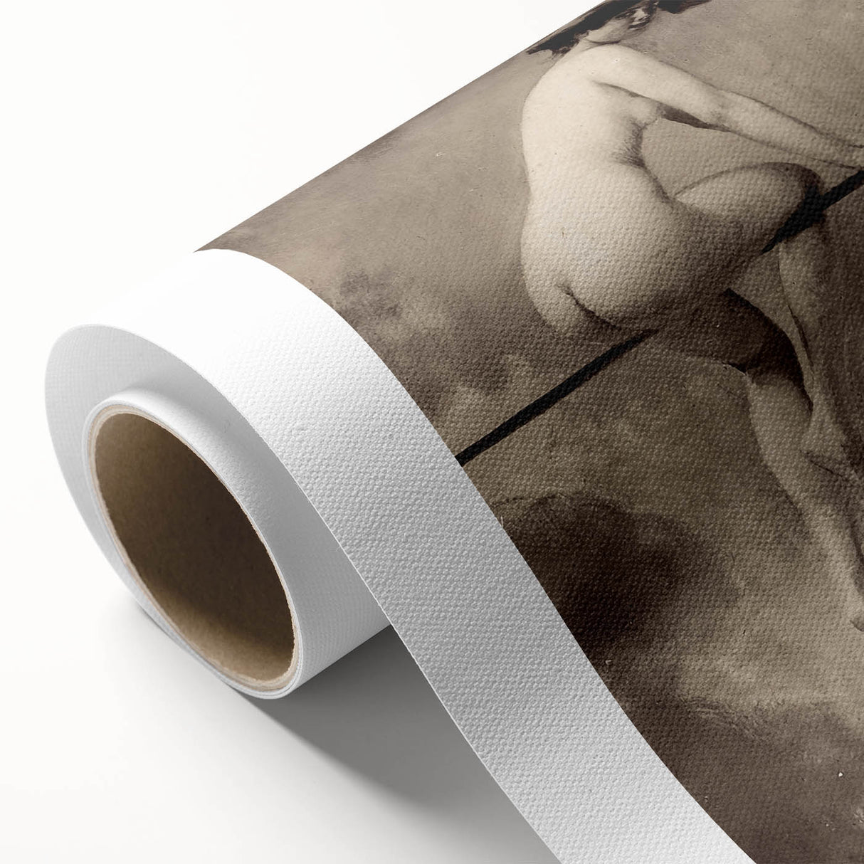 Dark Moody Wall Art | Vintage Nude on Broomstick | Moody Art Prints