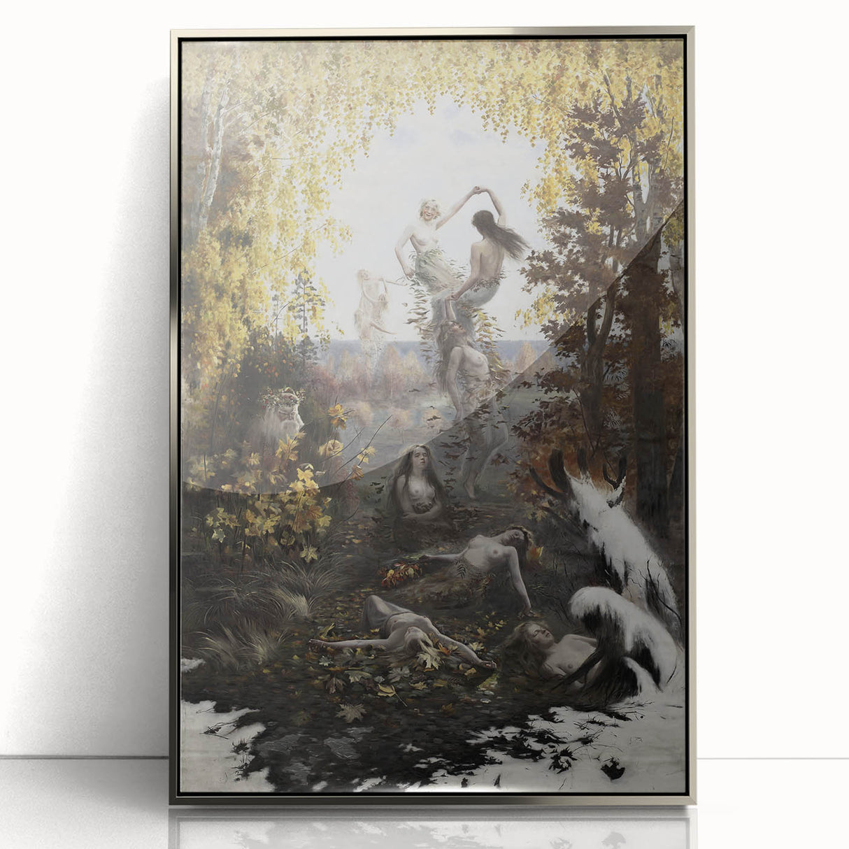 Dark Moody Wall Art | Enchanting Nymphs in Nature | Dramatic Art Prints