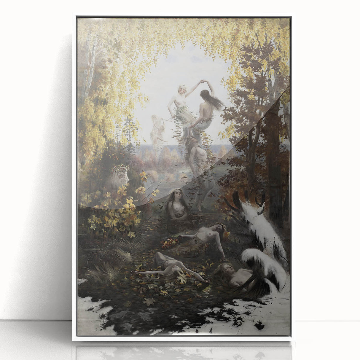 Dark Moody Wall Art | Enchanting Nymphs in Nature | Dramatic Art Prints