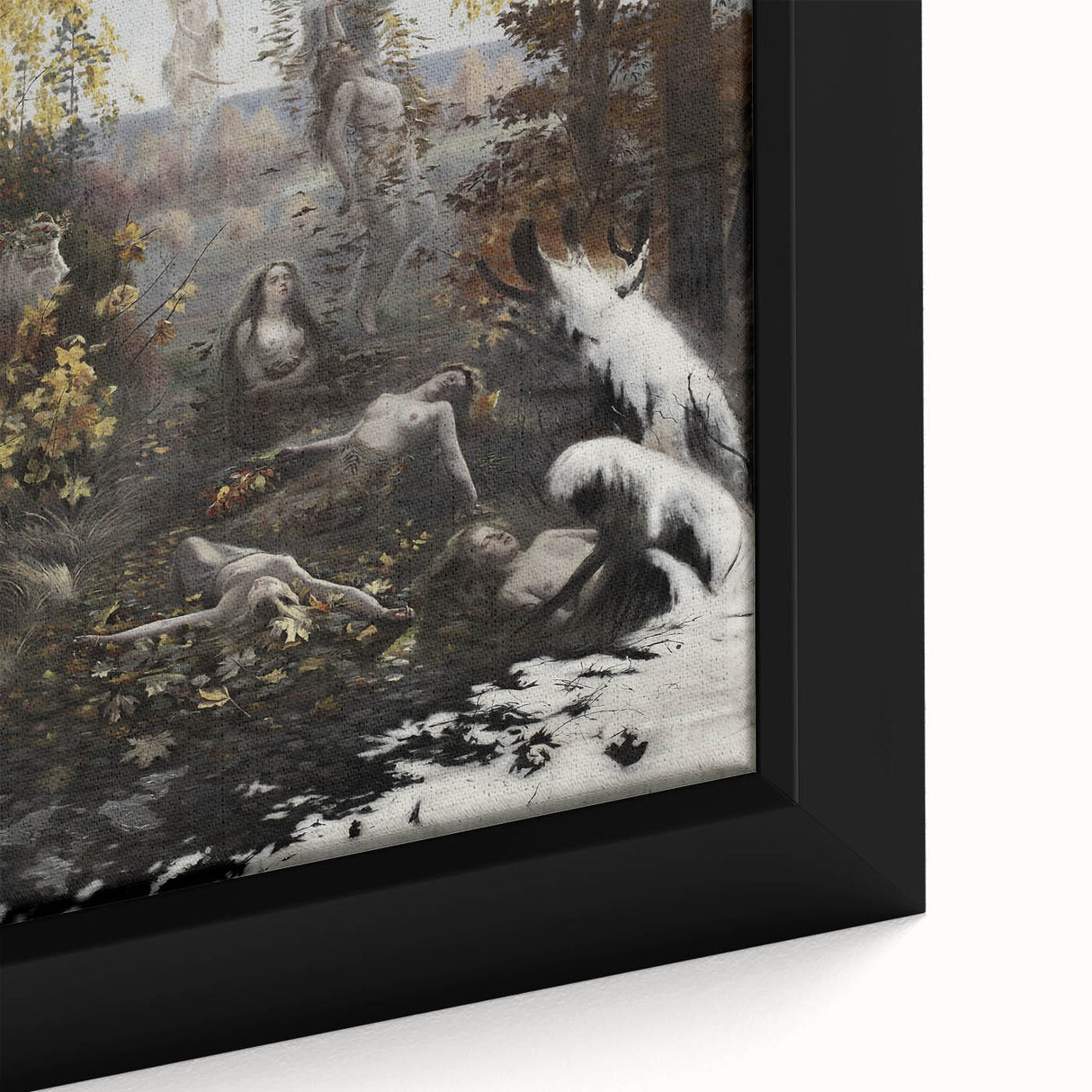 Dark Moody Wall Art | Enchanting Nymphs in Nature | Dramatic Art Prints