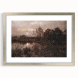 Dark Moody Wall Art - Twilight River Scene - Timeless Dark Prints