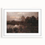 Dark Moody Wall Art - Twilight River Scene - Timeless Dark Prints