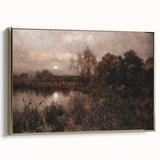 Dark Moody Wall Art - Twilight River Scene - Timeless Dark Prints