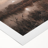 Dark Moody Wall Art - Twilight River Scene - Timeless Dark Prints