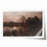 Dark Moody Wall Art - Twilight River Scene - Timeless Dark Prints