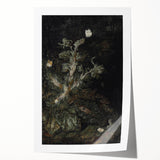 Dark Art Decor - Atmospheric Nature Scene with Mysterious Shadows