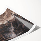 Dark Moody Wall Art - Timeless Waterfall Scene with Dramatic Shadows