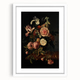 Dark Moody Wall Art - Classic Floral Bouquet for Elegant Home Decor