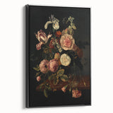 Dark Moody Wall Art - Classic Floral Bouquet for Elegant Home Decor