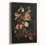 Dark Moody Wall Art - Classic Floral Bouquet for Elegant Home Decor