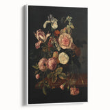 Dark Moody Wall Art - Classic Floral Bouquet for Elegant Home Decor