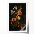Dark Moody Wall Art - Classic Floral Bouquet for Elegant Home Decor