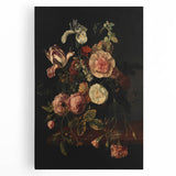 Dark Moody Wall Art - Classic Floral Bouquet for Elegant Home Decor