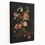 Dark Moody Wall Art - Classic Floral Bouquet for Elegant Home Decor