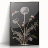 Dark Moody Wall Art - Botanical Elegance with Butterflies and Snails
