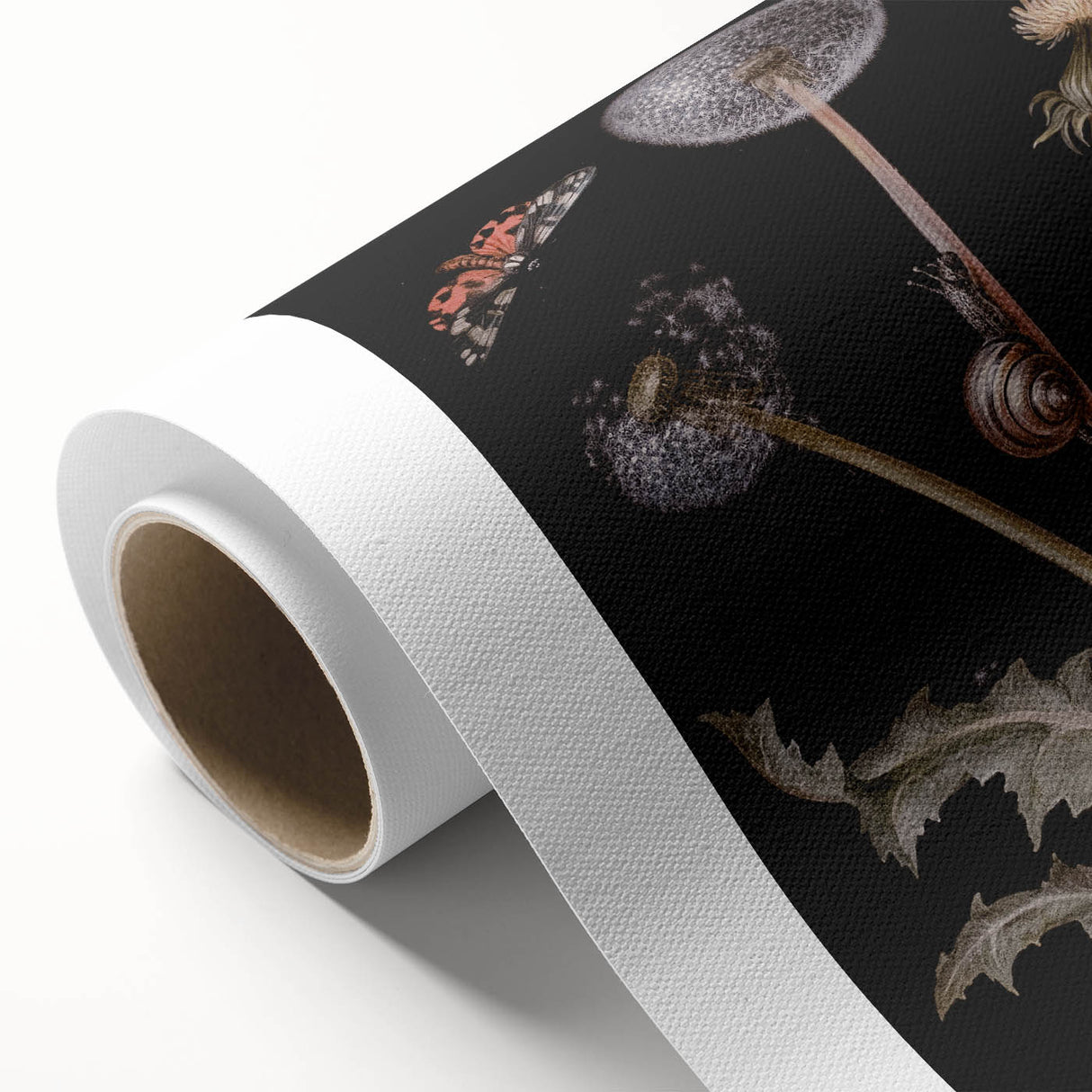 Dark Moody Wall Art - Botanical Elegance with Butterflies and Snails