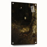 Dark Moody Wall Art - Forest Scene with Butterflies and Serpents