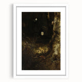 Dark Moody Wall Art - Forest Scene with Butterflies and Serpents