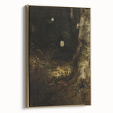 Dark Moody Wall Art - Forest Scene with Butterflies and Serpents