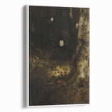 Dark Moody Wall Art - Forest Scene with Butterflies and Serpents