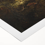 Dark Moody Wall Art - Forest Scene with Butterflies and Serpents