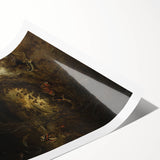 Dark Moody Wall Art - Forest Scene with Butterflies and Serpents