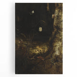 Dark Moody Wall Art - Forest Scene with Butterflies and Serpents