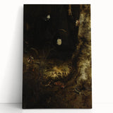 Dark Moody Wall Art - Forest Scene with Butterflies and Serpents
