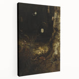 Dark Moody Wall Art - Forest Scene with Butterflies and Serpents