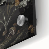 Moody Art Prints - Thistle and Butterfly Scene in Dark Nature Tones