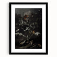 Moody Art Prints - Thistle and Butterfly Scene in Dark Nature Tones