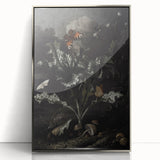 Moody Art Prints - Thistle and Butterfly Scene in Dark Nature Tones