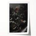 Moody Art Prints - Thistle and Butterfly Scene in Dark Nature Tones