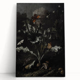 Moody Art Prints - Thistle and Butterfly Scene in Dark Nature Tones