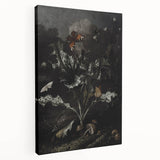 Moody Art Prints - Thistle and Butterfly Scene in Dark Nature Tones