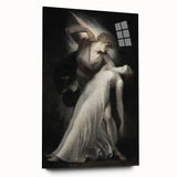 Dark Art Decor - Ethereal Dance Scene with Ghostly Figures in Shadows