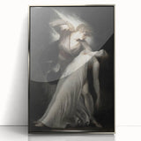 Dark Art Decor - Ethereal Dance Scene with Ghostly Figures in Shadows