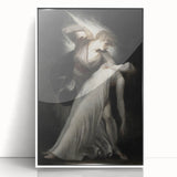 Dark Art Decor - Ethereal Dance Scene with Ghostly Figures in Shadows