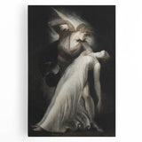 Dark Art Decor - Ethereal Dance Scene with Ghostly Figures in Shadows