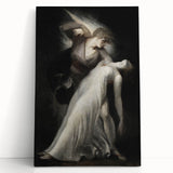 Dark Art Decor - Ethereal Dance Scene with Ghostly Figures in Shadows