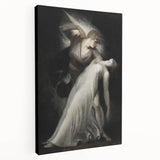 Dark Art Decor - Ethereal Dance Scene with Ghostly Figures in Shadows