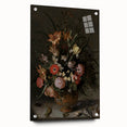 Dark Moody Wall Art - Elegant Floral Arrangement with Rich Dark Tones