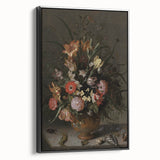 Dark Moody Wall Art - Elegant Floral Arrangement with Rich Dark Tones