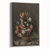 Dark Moody Wall Art - Elegant Floral Arrangement with Rich Dark Tones