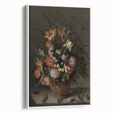 Dark Moody Wall Art - Elegant Floral Arrangement with Rich Dark Tones